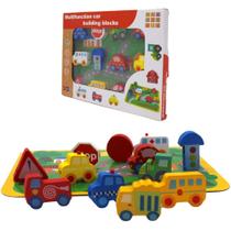Tabuleiro didatico labirinto de carros de madeira com 13 pecas 29,5x21,5cm - SPIDER