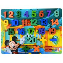 Tabuleiro Disney Números Formas Brinquedo Madeira Educativo Alfabetização Aprendizado - VMP