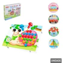 Tabuleiro Educativo 35 Peças Prego Cogumelo Color - Dutetoys Tabuleiro Educativo 35 Peças Prego Cogumelo Color - Dutetoys
