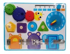 Tabuleiro Educativo Interativo Encaixe Com Formas E Relógio Tabuleiro Educativo Interativo Encaixe Com Formas E Relógio
