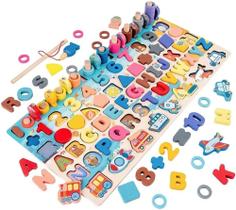 Tabuleiro Educativo Montessori Números E Letras 125 Peças