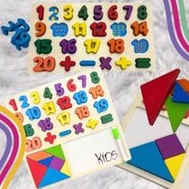 Tabuleiro Educativo Pedagógico Montessori Encaixe Números e Letras Com Quadro Caneta para Desenhar Tabuleiro Educativo Pedagógico Montessori Encaixe Números e Letras Com Quadro Caneta para Desenhar