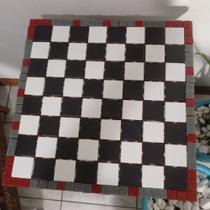 Tabuleiro em mosaico cerâmica Jogo Xadrez Tabuleiro em mosaico cerâmica Jogo Xadrez