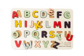Tabuleiro Encaixe Letras Alfabeto Brinquedo Educativo Infantil