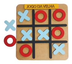 Tabuleiro infantil De Jogo da velha em MDF Decorativo