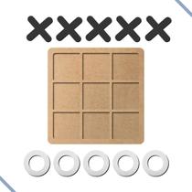 Tabuleiro infantil De Jogo da velha em MDF Decorativo