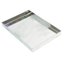 Tabuleiro Inox 45 X 48 Reforçado Assadeira Para Casa Padaria