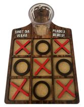 tabuleiro jogo da velha mdf copinho 65ml