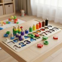 Tabuleiro Montessori 3x1 Numeros Atividades Encaixe Pescaria Encaixe Números Letras Brinquedo Educativo MDF Tabuleiro Montessori 3x1 Numeros Atividades Encaixe Pescaria Encaixe Números Letras Brinquedo Educativo MDF