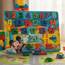 Tabuleiro Números Encaixe Formas Brinquedo Madeira Educativo Alfabetização Colorido Menina Menino