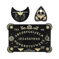 Tabuleiro Ouija De Madeira De 12 Polegadas Gravado Com Pêndulo De Divinação, Kit De Bruxaria Para Tabuleiro Ouija De Madeira De 12 Polegadas Gravado Com Pêndulo De Divinação, Kit De Bruxaria Para