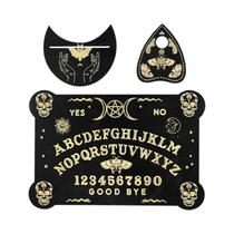 Tabuleiro Ouija De Madeira De 12 Polegadas Gravado Com Pêndulo Mágico E Kit De Mensagens Para Tabuleiro Ouija De Madeira De 12 Polegadas Gravado Com Pêndulo Mágico E Kit De Mensagens Para