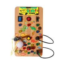 Tabuleiro Sensorial Montessori Com Luz LED E Interruptor, Atividades De Viagem Para Crianças