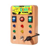 Tabuleiro Sensorial Montessori Para Meninos Com Interruptor De Luz LED E Chave De Fenda Brinquedo