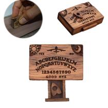 Tabuleiro Spirit em miniatura com gaveta Tabuleiro Ouija de madeira marrom