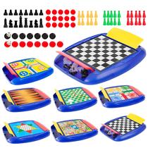 Tabuleiros Clássicos 8 Em 1 Xadrez Damas Ludo Brinquedo Educativo