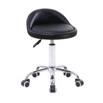 Taburete giratorio ajustable con respaldo de cuero PU KKTONER