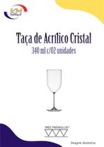 Taça 340 ml acrílico cristal c/2 unidades - Três Triângulos - bebidas, champanhe, festas (9996819) Taça 340 ml acrílico cristal c/2 unidades - Três Triângulos - bebidas, champanhe, festas (9996819)