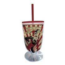 Taça Acrilica Arlequina Listras DC Comics WB Milk Shake Geek