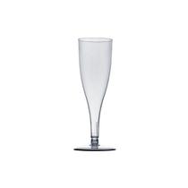 Taça Acrílica Crystal 140ml para Champagne PIT 140 Plastilânia Pacote 5 Unidades