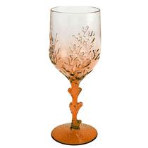 Taça Acrílico Formato Coral Laranja 470ml 50233 - EntreCasa Taça Acrílico Formato Coral Laranja 470ml 50233 - EntreCasa