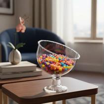 Taça Acrílico Inclinada 420ml Doces Gourmet