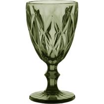TAÇA ÁGUA 17x9x9cm 320ml VIDRO VERDE 6PÇ
