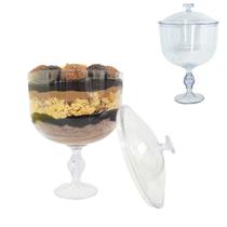 Taça Americana C/ Tampa 1.250 L Transparente Sobremesas Doce Taça Americana C/ Tampa 1.250 L Transparente Sobremesas Doce