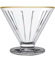 Taça Avulsa Para Sobremesa 8cm Altura Com Borda Dourada