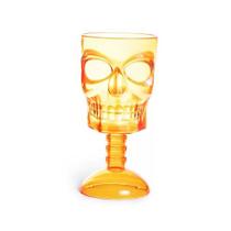 TAÇA CALICE MODELO CAVEIRA HALLOWEEN COR LARANJA 382ml. TAÇA CALICE MODELO CAVEIRA HALLOWEEN COR LARANJA 382ml.