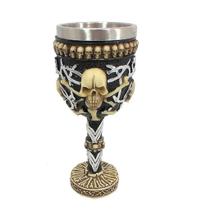 Taça Caneca Caveira D Vikings Copo Aço Inox 3d 200 Ml