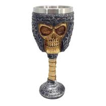 Taça Caveira Gladiador Copo Cálice Vinho Medieval 200 Ml