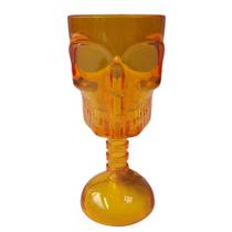 Taça Caveira Laranja Cálice Halloween Festas Decoração 382ml - Cromus