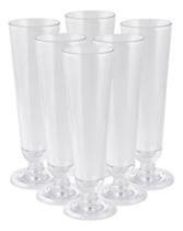 Taça Cerveja Tulipa Acrílico Cristal 320ml - 6 Peças Cor Tranparente