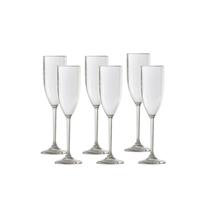 Taça Champagne em Policarbonato 150ml Vemplast Kit 6 Peças