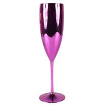 Taça Champagne Metalica 180ml Pink- Mar