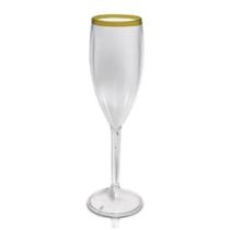 Taça Champagne Transparente Borda Dourada 180ml 1un - Lsc Taça Champagne Transparente Borda Dourada 180ml 1un - Lsc