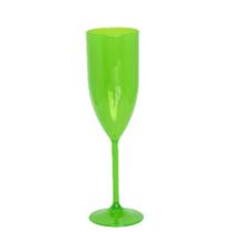 Taça Champanhe Acrílico Verde Neon - 01 Unidade - Rizzo Festas