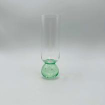 Taça Champanhe Bubble Glass Esfera Transparente e Verde 250ml