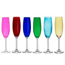Taça Champanhe Cristal Gastro 220ml Colorida 6un Bohemia