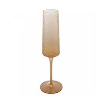 Taça Champanhe de Cristal Martelado Petra Âmbar 300ml Lyor Taça Champanhe de Cristal Martelado Petra Âmbar 300ml Lyor