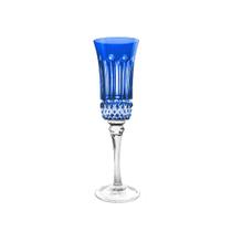 Taça champanhe em cristal Strauss Overlay 225.069 190ml azul escuro