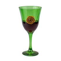 Taça Cigana Esmeralda Lirio Rosa Super luxo 330ml -Vidro