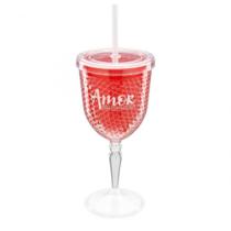 Taça Com Canudo E Gel Desejo Amor- Amor Para Compartilhar (7200) - Ludi