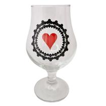 Taça Copo Cerveja Vidro Naipe Copas Baralho + Presente