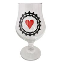 Taça Copo Cerveja Vidro Naipe Copas Baralho + Presente