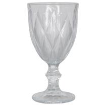 Taça Copo de Vidro Transparente Diamante 340ml Agua Suco Drink - Bestkasa