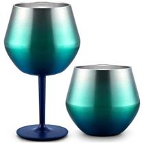 Taça Copo Termico 2 em 1 Inox Drink Vinho Cocktail Conserva Bebida Festa Evento Praia Piscina Moderno Resistente Taça Copo Termico 2 em 1 Inox Drink Vinho Cocktail Conserva Bebida Festa Evento Praia Piscina Moderno Resistente