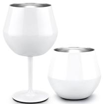 Taça Copo Termico Inox 2 em 1 Bebida Drink Cocktail Vinho Festa Evento Praia Piscina Elegante Taça Copo Termico Inox 2 em 1 Bebida Drink Cocktail Vinho Festa Evento Praia Piscina Elegante