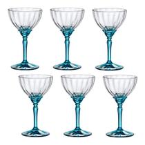 Taça Coupe de Vidro Bormioli Rocco Para Coquetel 240 ml Florian Blue 6 Peças Taça Coupe de Vidro Bormioli Rocco Para Coquetel 240 ml Florian Blue 6 Peças